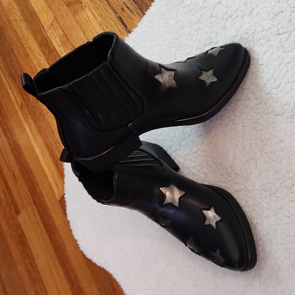 Seven7 Rockstar Ankle Booties Shooties Black Dark Fairy Goth Boho Cowboy Boot